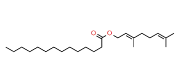 (E)-3,7-Dimethyl-2,6-octadienyl tetradecanoate